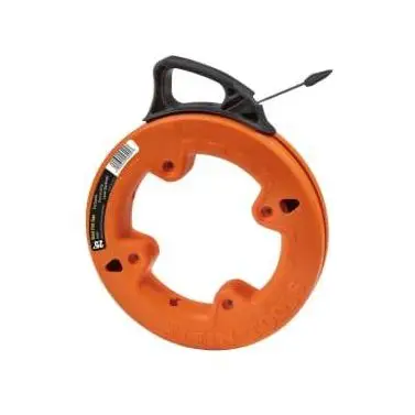 Steel Fish Tape - 25' (7.62 m) 1/4'' (6 mm) Wide - Super Rod